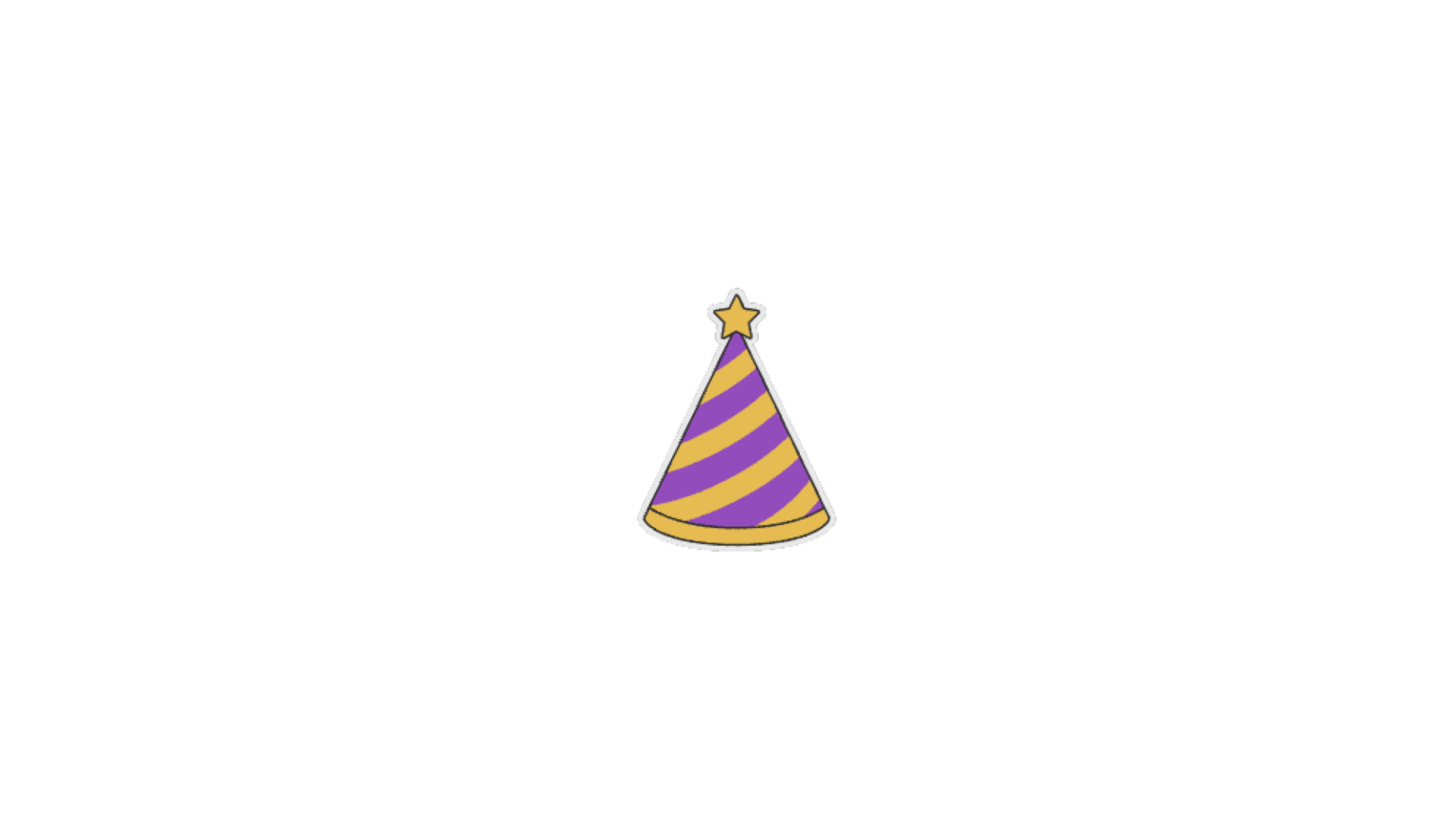 Topo de bolo - Chapeu de aniversário